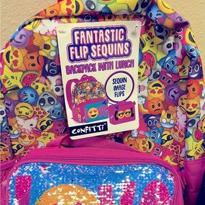 New Emoji’s Backpack w Lunch Bag